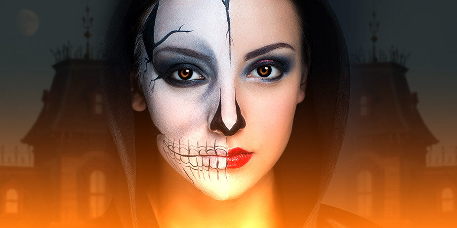 Black Contact Lenses At Halloween