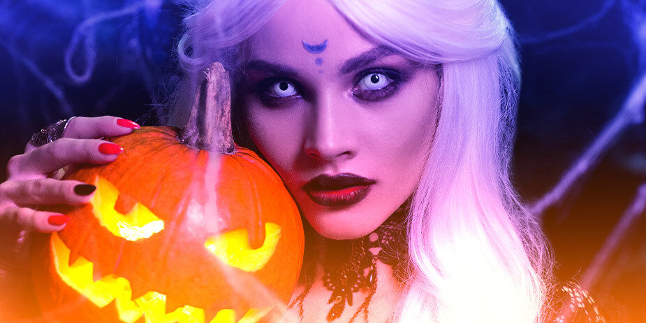 Lentilles de contact blanches pour Halloween