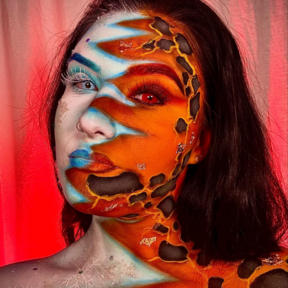 Frozen Blue & Mini Sclera Red | @makeupby_esc