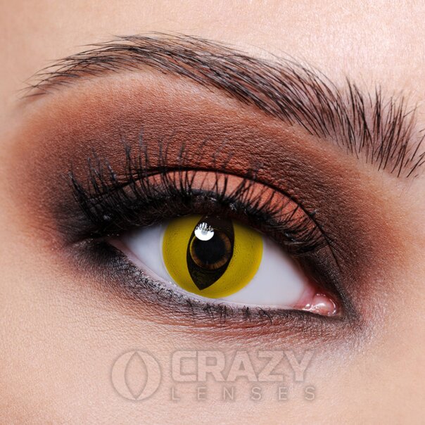 Cat's Eye Yellow Costume Contact Lenses (Daily)
