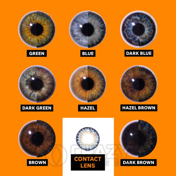 Lentes de contacto naturales tricolor azul (diarias) | Lentes locas