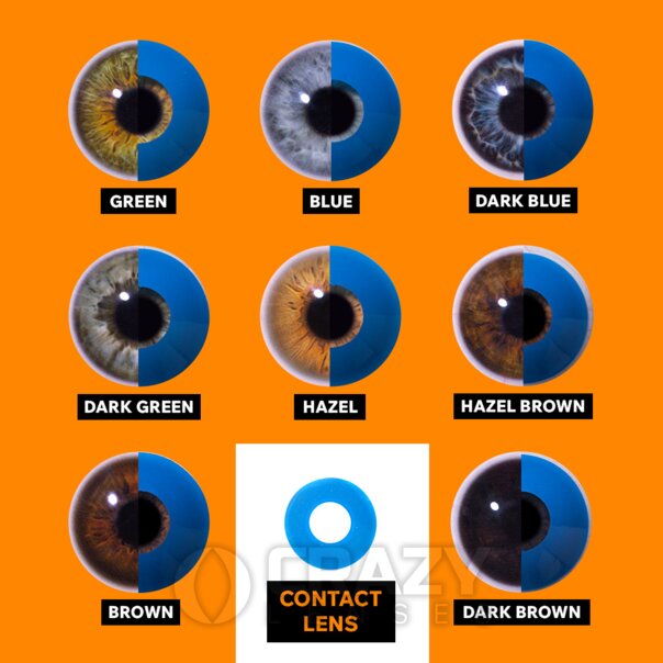 Lentes de contacto de fantasía azules UV (diarias) | Lentes locas