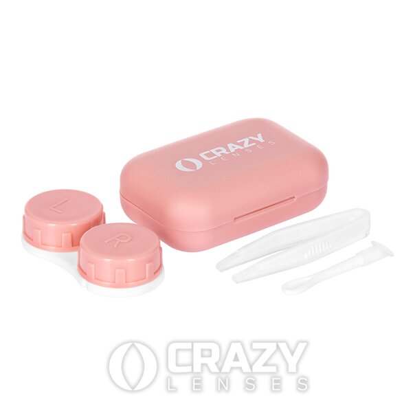 Crazy Lenses Travel Lens Case Kit Pink | Lens Travel Cases