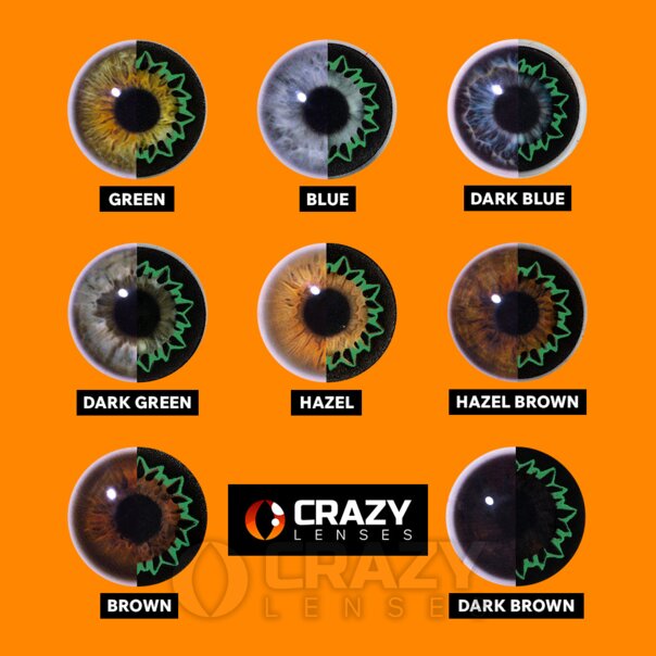 Lenti a contatto verdi a farfalla Big Eye (30 giorni)