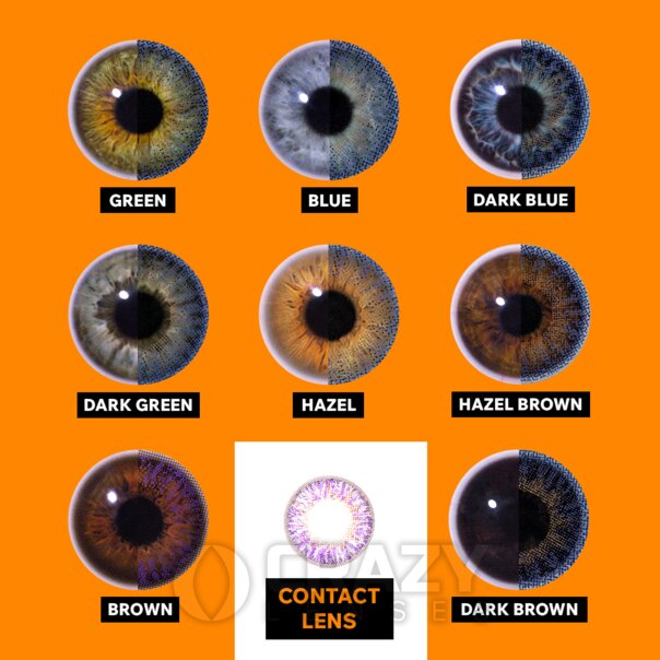 Lenti a contatto viola naturali (30 giorni) | Crazy Lenses