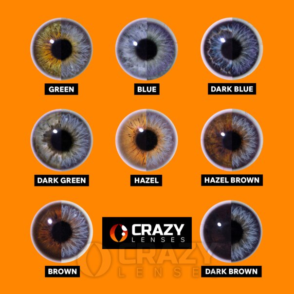 Lentilles de contact naturelles bleu cobalt (journalières) | Crazy Lenses