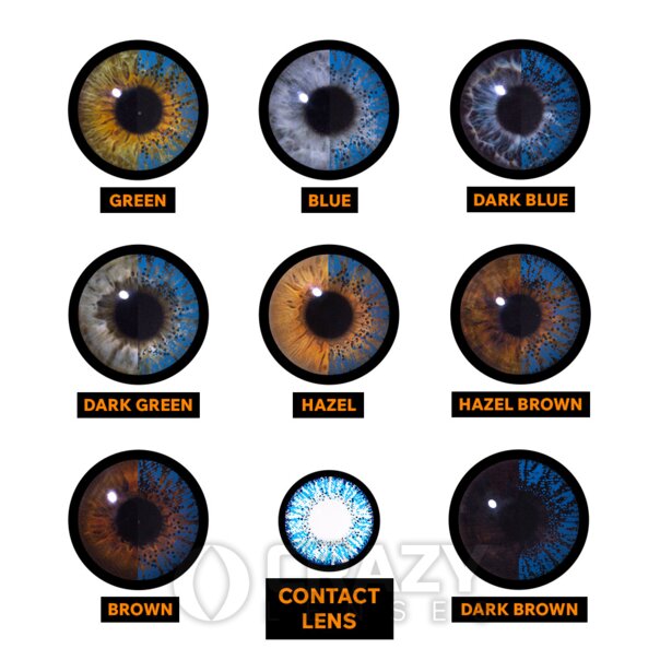 Two Tone Aqua Mystic Natural Contact Lenses (90 Day) | Crazy Lenses