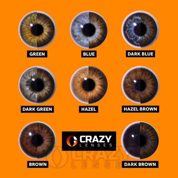 Violet/gray Fusion Contact Lenses | Monthly Natural Lenses