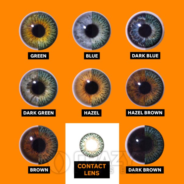 Lentes de contacto naturales verdes tricolor (30 días) | Crazy Lenses