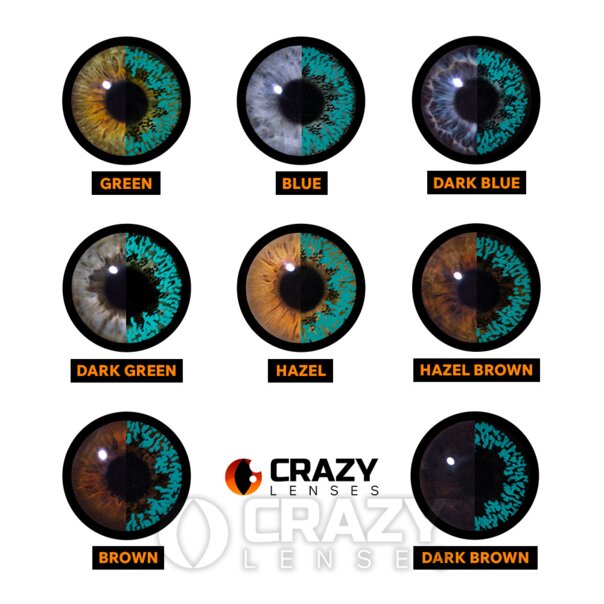 Mystic Aqua Eye Accessories (Pair) Colored Eye Accessories