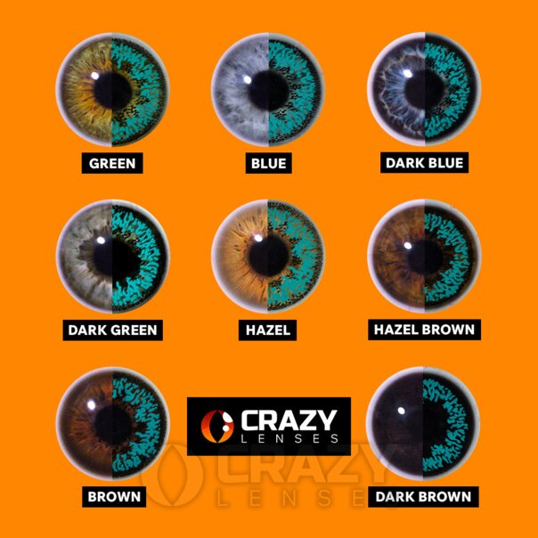 Mystic Aqua Eye Accessories (Pair) Colored Eye Accessories