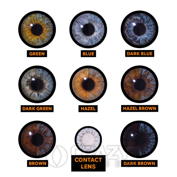 Lentes de contacto naturales bicolor azul cielo (90 días) | Crazy Lenses