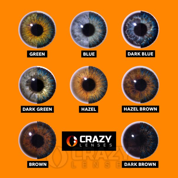 Dunkelblaue, natürliche Kontaktlinsen (30 Tage) | Crazy Lenses