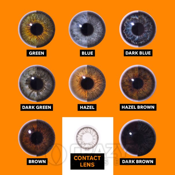 Two Tone Grey Natural Contact Lenses (90 Day) | Crazy Lenses