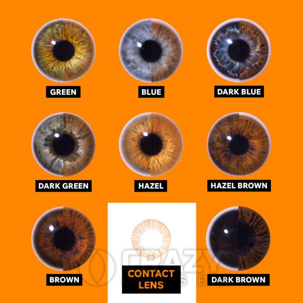 Lentes de contacto naturales color miel de un solo tono (uso diario) | Lentes locas