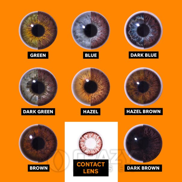 Two Tone Hazel Natural Contact Lenses (90 Day)