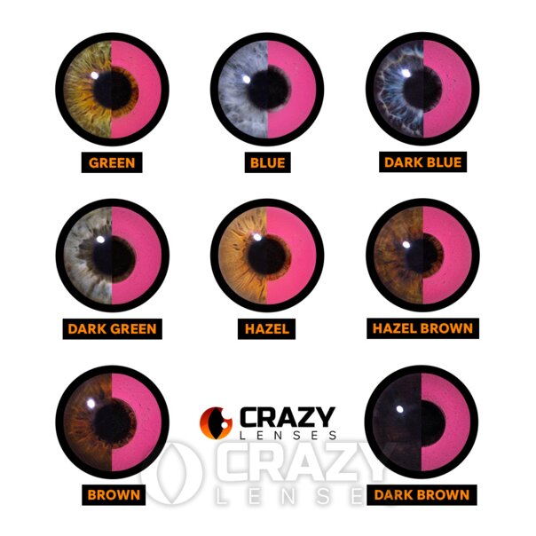 UV Pink Costume Contact Lenses (Daily) | Crazy Lenses