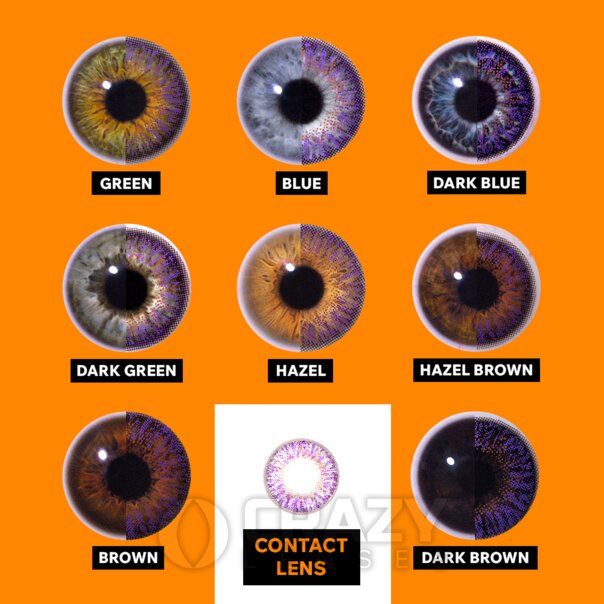 Violet Blend Coloured Lenses | Natural Contact Lenses