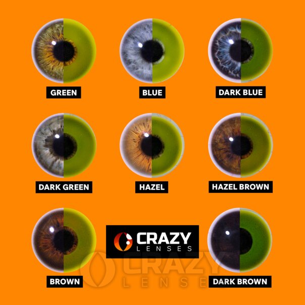 UV Yellow Costume Contact Lenses (Daily) | Crazy Lenses