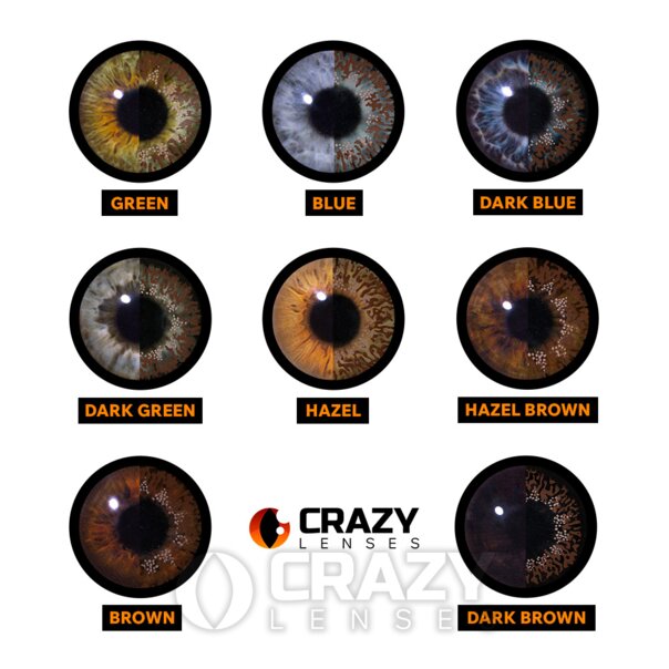 Chocolate Brown 3 Tone Eye Accessories (Pair) | Coloured Eye Accessories