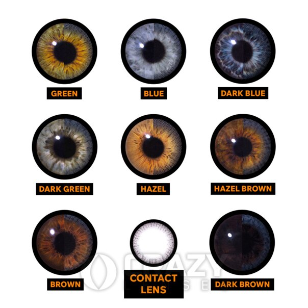 Two Tone Grey Blue Natural Contact Lenses (90 Day)