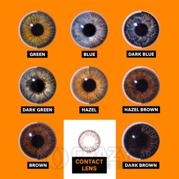 Blend Grey Natural Contact Lenses (30 Day) | Crazy Lenses