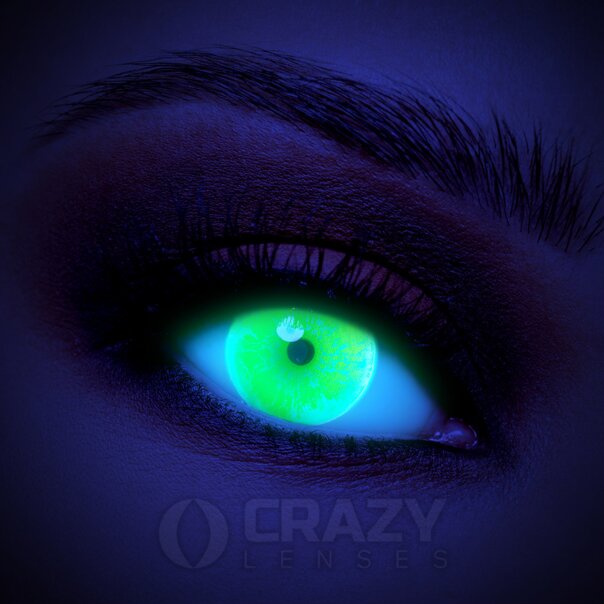 UV I-Glow Cosplay Yellow Contact Lenses (Daily) | Crazy Lenses