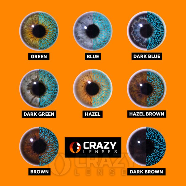 Blue One Tone Eye Accessories (Pair) Colored Eye Accessories