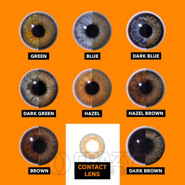 Lentes de contacto color avellana con gema - 30 días | Lentes locas