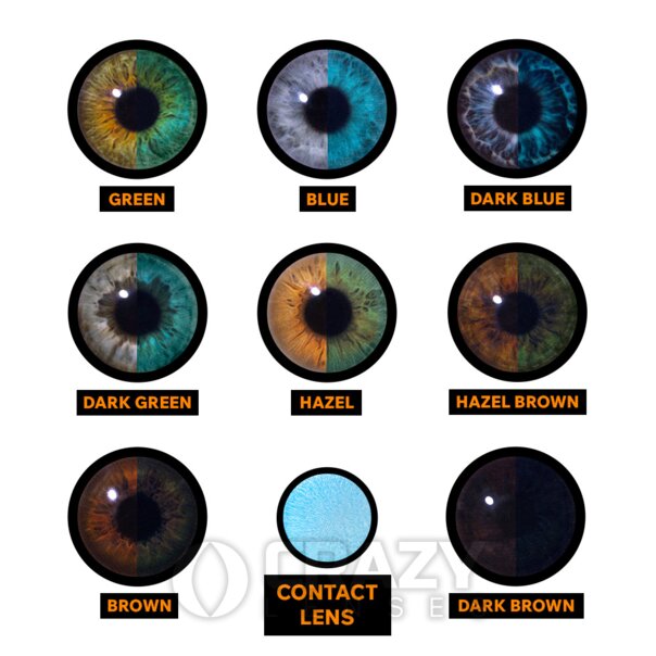 Verstärkende, natürliche Kontaktlinsen in Blau (30 Tage) | Crazy Lenses