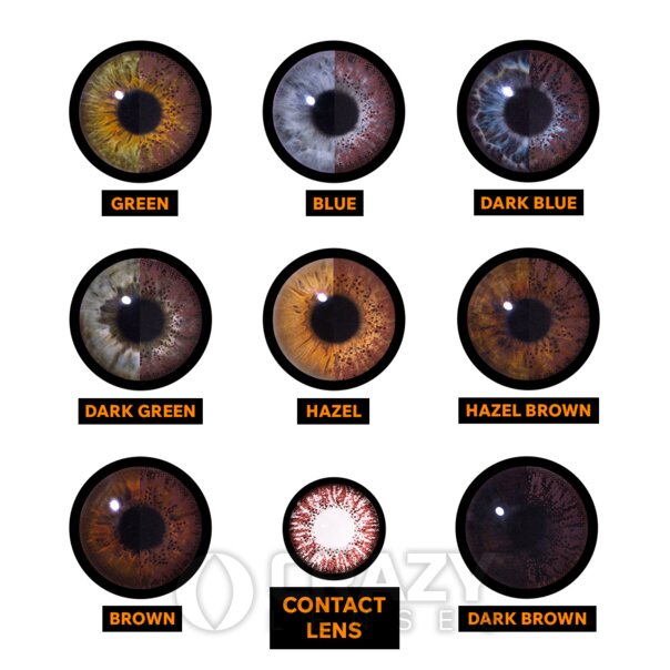Lenti a contatto naturali bicolore nocciola (90 giorni) | Crazy Lenses
