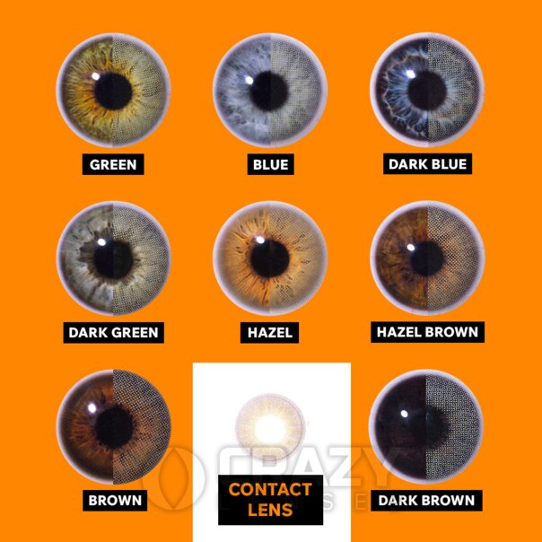 Lentilles de contact naturelles gris brume (journalières) | Crazy Lenses