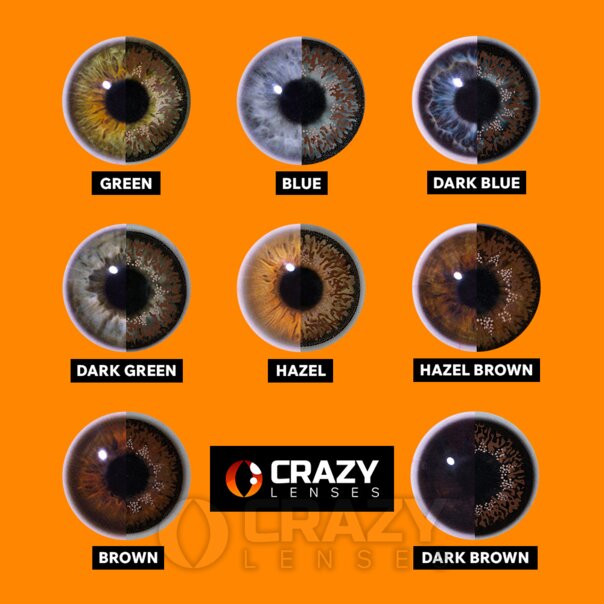 Accessori per occhi color cioccolato, 3 toni (coppia) | Accessori per occhi colorati