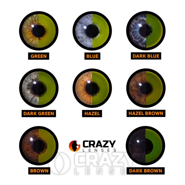 Lentilles de contact blanches UV | Contacts quotidiens en matière de costumes