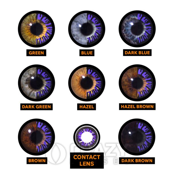 Big Eye Dolly Violet Natural Contact Lenses (30 Day) | Crazy Lenses