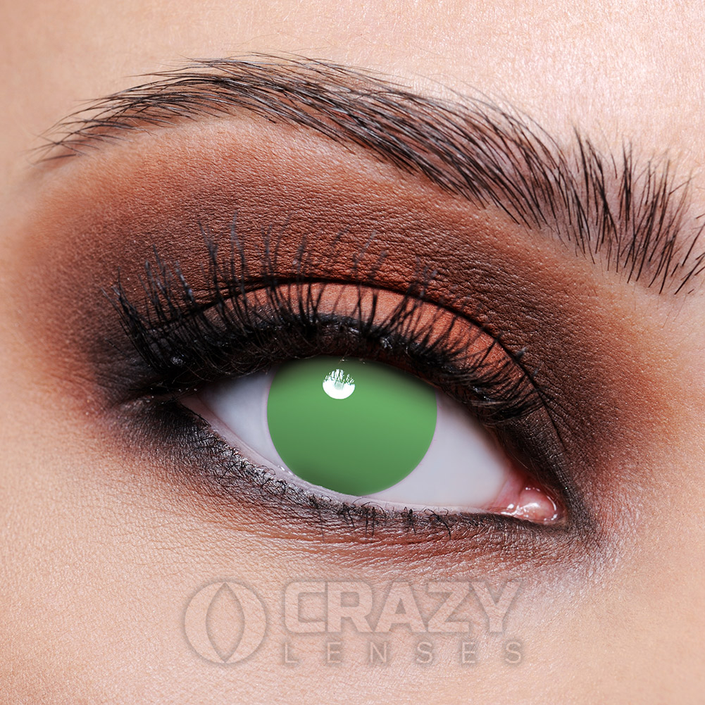 Lentes De Contacto Verdes Ciegos De 30 Días Lentes de contacto de colores  para disfraces