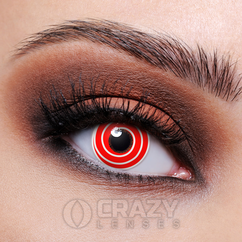 Spiral Red Costume Contact Lenses | Monthly colored Contacts