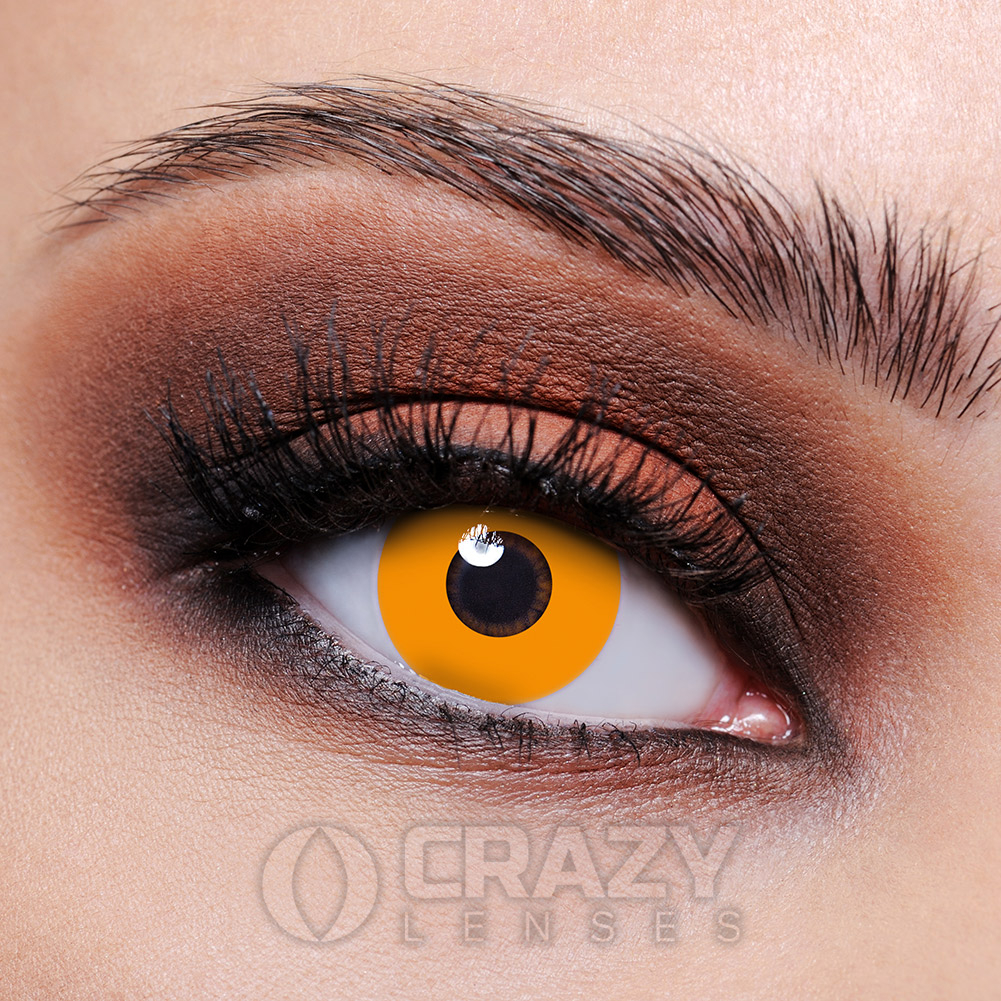 Orange Pumpkin Contact Lenses - Jack 'O' Lantern Contact Lenses For ...