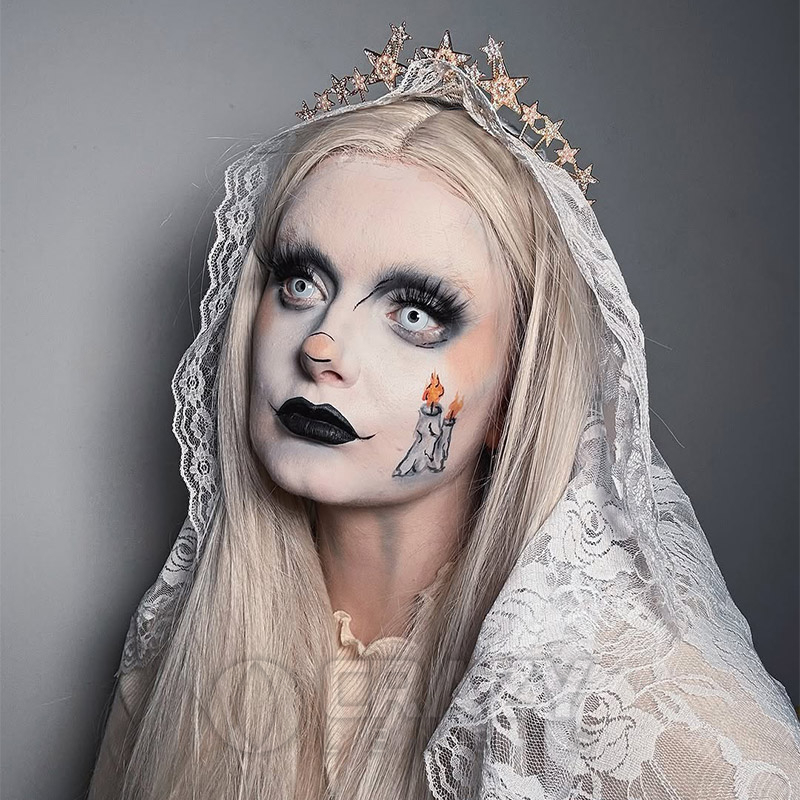 Disfraces Con Pupilentes Blancos Pupilentes Blancos Zombie