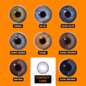 Lentilles de contact naturelles tricolores gris bleu (30 jours)